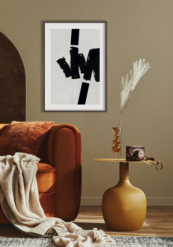 Diseño artístico con pinceladas abstractas
