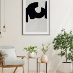 Arte abstracto minimalista en blanco y negro