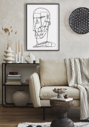 Dibujo lineal con alambre abstracto