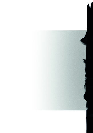 Silueta minimalista en arte abstracto