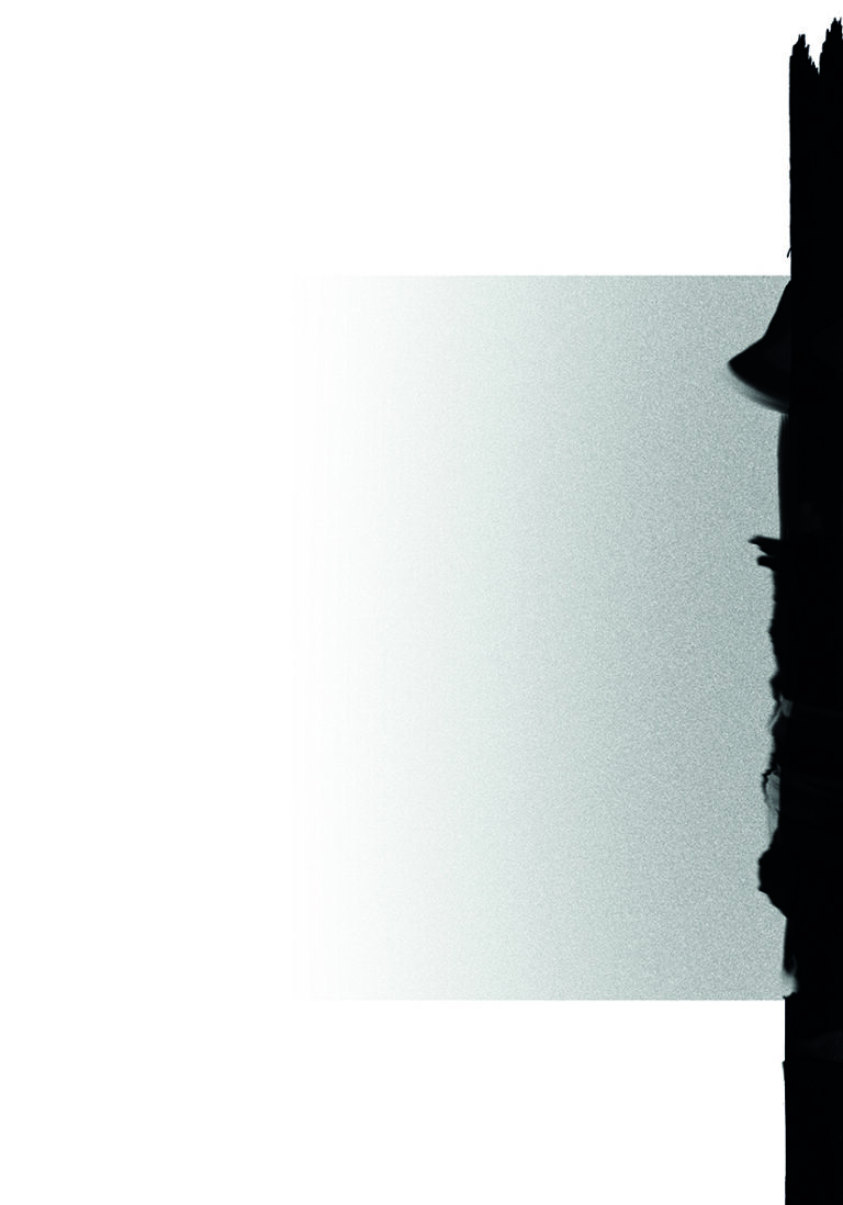 Silueta minimalista en arte abstracto