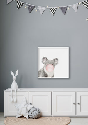 Koala con goma de mascar