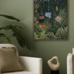 Pintura de una noche de jungla de ensueño