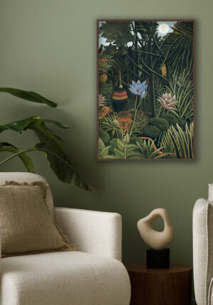 Pintura de una noche de jungla de ensueño
