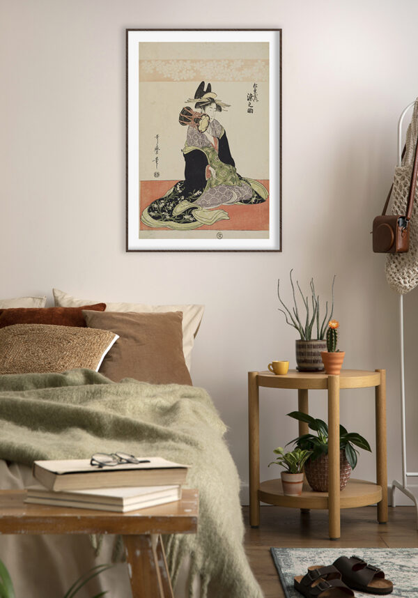 Ilustración de mujer japonesa tradicional
