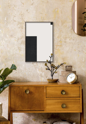 Diseño minimalista en blanco y negro