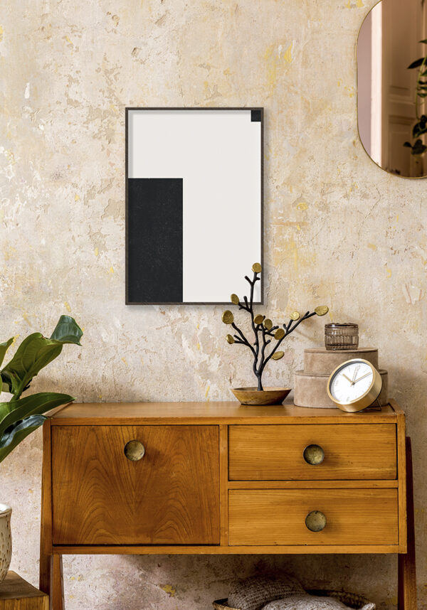 Diseño minimalista en blanco y negro