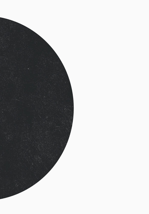 Diseño abstracto de círculo negro minimalista