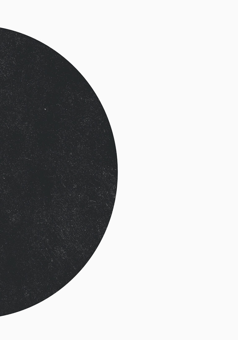 Diseño abstracto de círculo negro minimalista