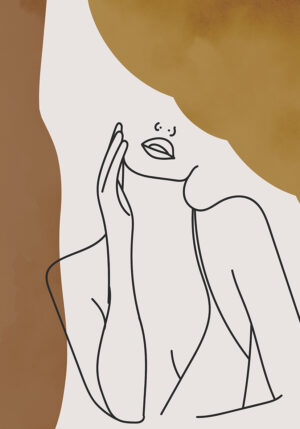 Ilustración minimalista en línea de arte