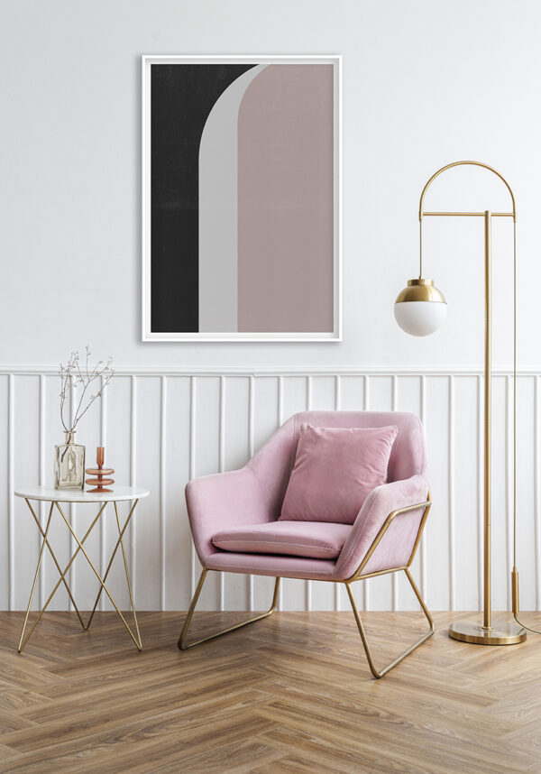 Diseño geométrico minimalista en tonos neutros