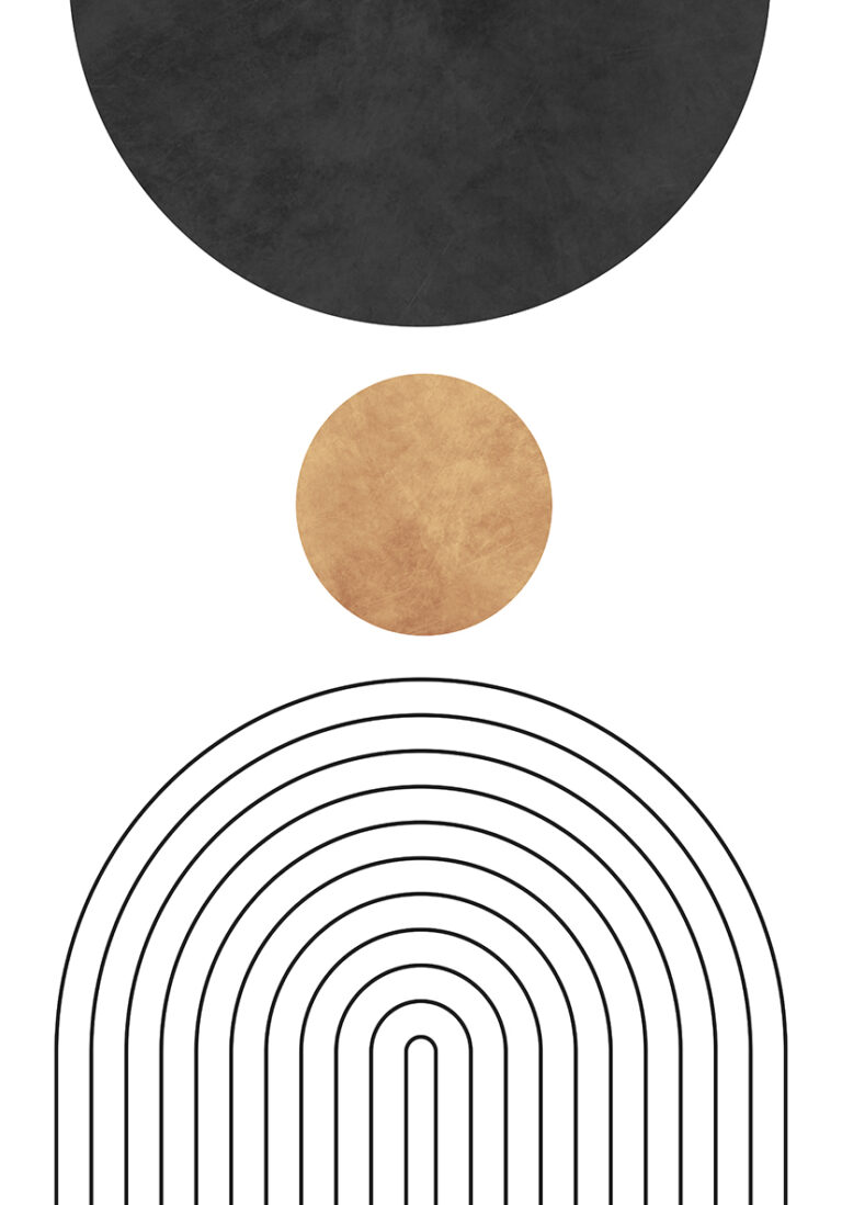 Ilustración de arcos y círculos abstractos