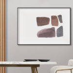 Obra minimalista en tonos tierra