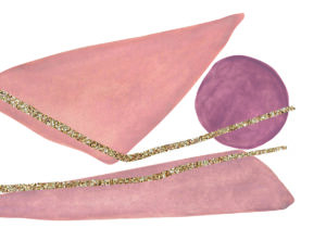 Obra en rosa y dorado