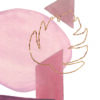 Composición abstracta en rosa y dorado