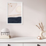 Arte minimalista abstracto en tonos neutros
