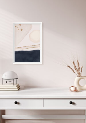 Arte minimalista abstracto en tonos neutros