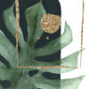 Ilustración botánica abstracta con brillo