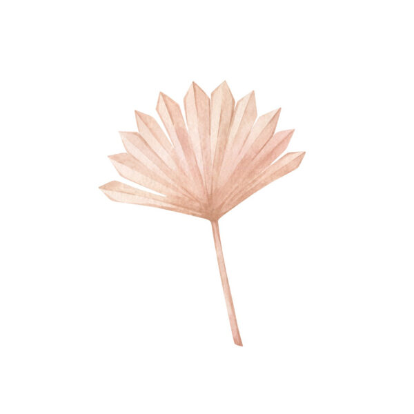 Hoja de palmera boho minimalista y elegante