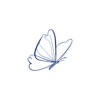 Dibujo minimalista de mariposa en línea