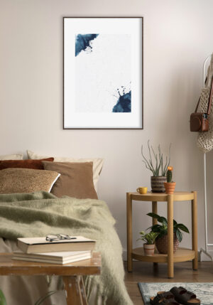 Diseño abstracto de salpicadura de tinta azul