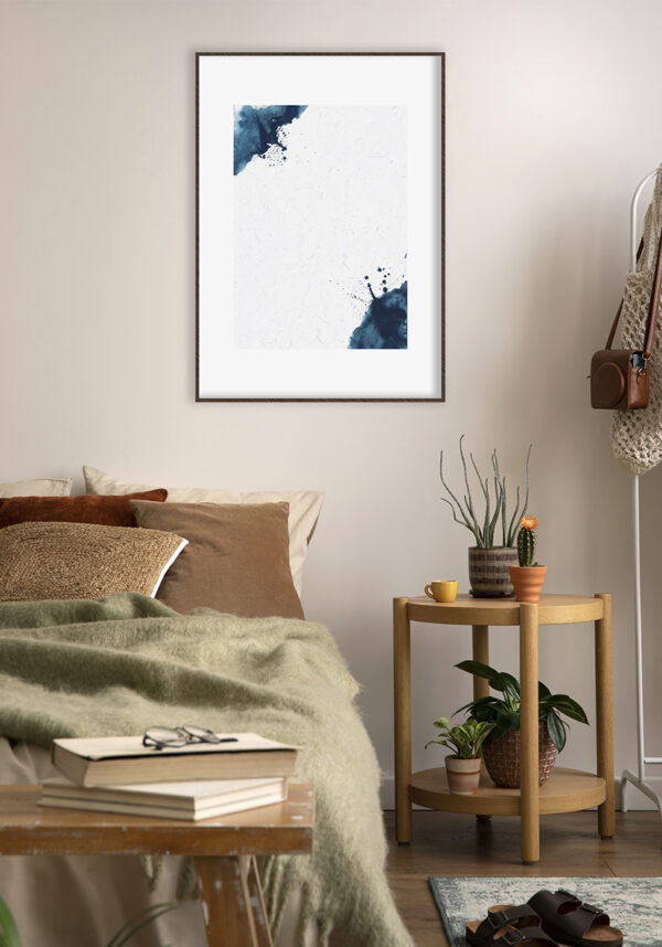 Diseño abstracto de salpicadura de tinta azul