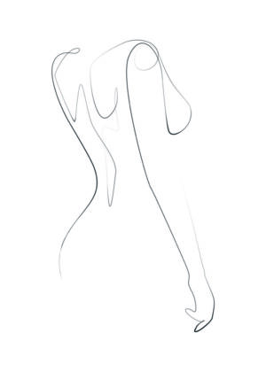 Arte lineal minimalista de una mujer