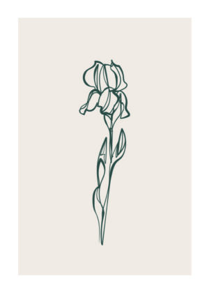 Boceto floral minimalista en línea