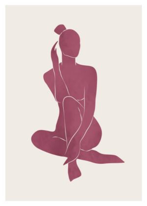 Silueta humana abstracta y minimalista