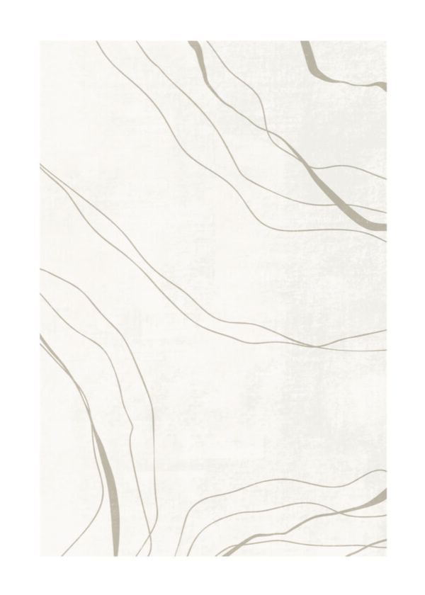 Líneas abstractas en tonos beige sobre blanco