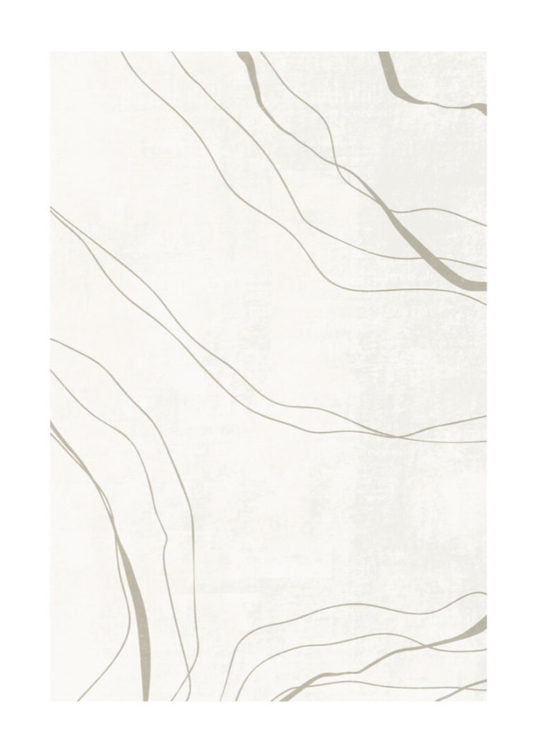 Líneas abstractas en tonos beige sobre blanco