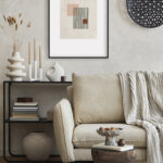 Arte abstracto minimalista en tonos neutros