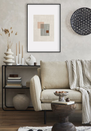Arte abstracto minimalista en tonos neutros