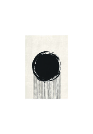 Obra minimalista de tinta goteando