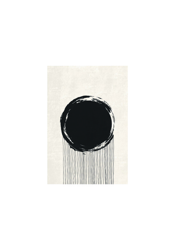 Obra minimalista de tinta goteando