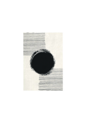 Arte abstracto minimalista en blanco y negro