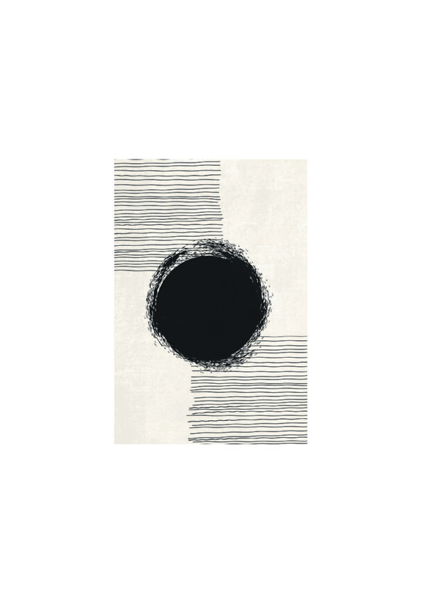 Arte abstracto minimalista en blanco y negro