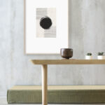 Arte abstracto minimalista en blanco y negro