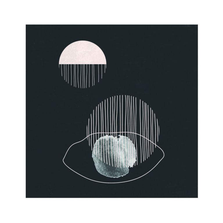 Arte abstracto monocromático minimal