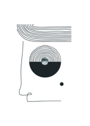Diseño minimalista de arte lineal abstracto