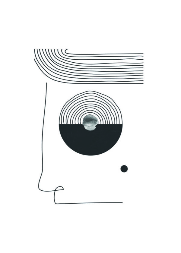 Diseño minimalista de arte lineal abstracto