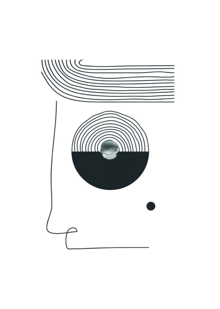 Diseño minimalista de arte lineal abstracto