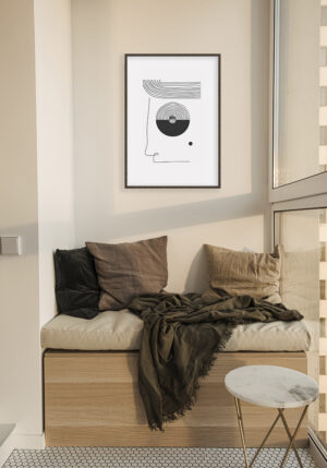 Diseño minimalista de arte lineal abstracto