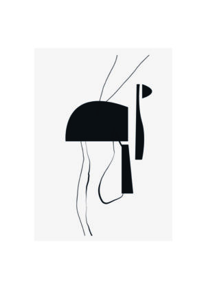 Obra minimalista en blanco y negro