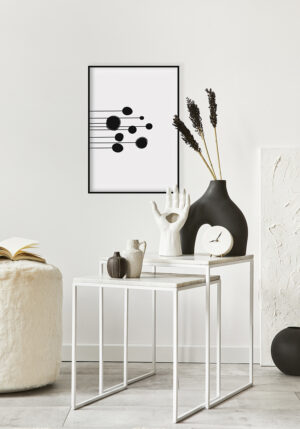 Arte minimalista en blanco y negro