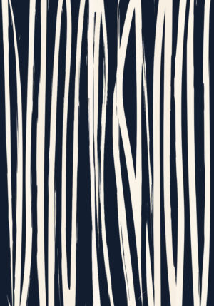 Estampado con rayas en azul marino y blanco