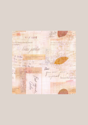 Collage vintage con texto y hojas
