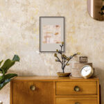 Collage vintage con texto y hojas