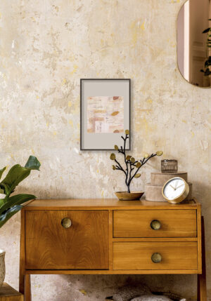 Collage vintage con texto y hojas