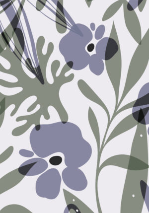 Patrón floral abstracto en tonos neutros